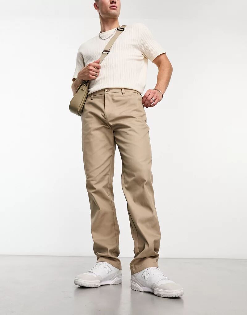 Бежевые рабочие брюки чинос свободного кроя Only & Sons бежевые брюки чинос свободного кроя vans authentic