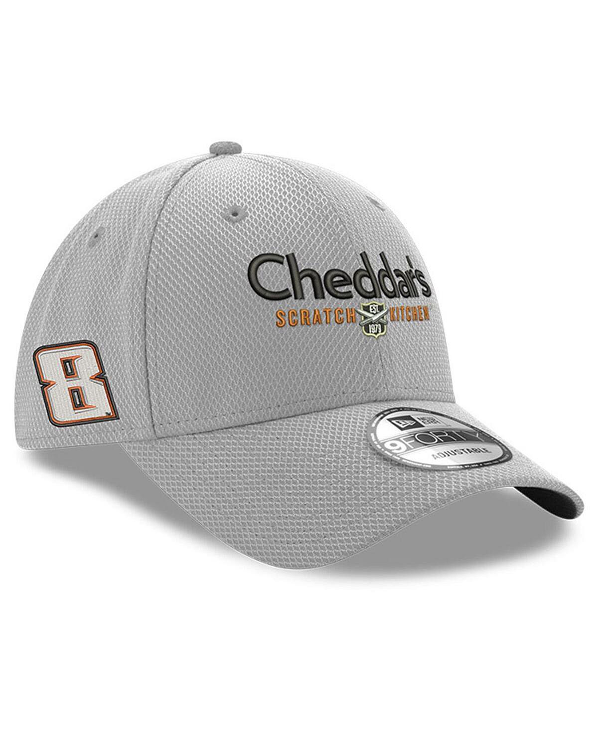 

Мужская серая регулируемая шляпа Kyle Busch 9FORTY Cheddar's Snapback New Era