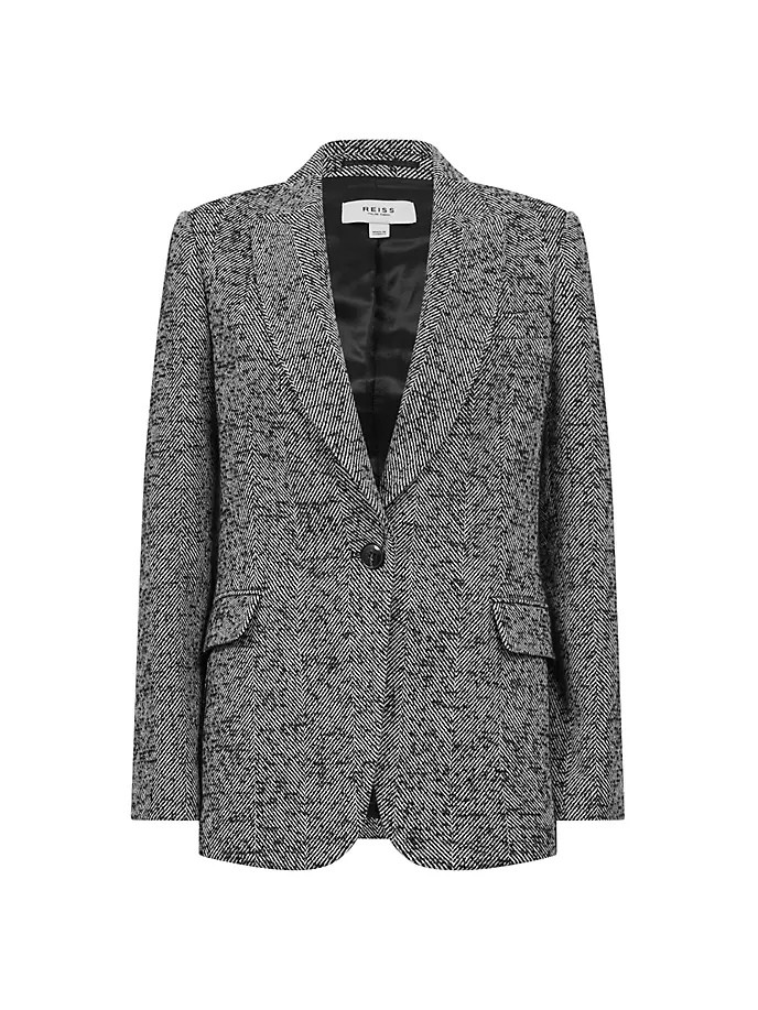 

Бонни Блейзер с узором «в ёлочку» Reiss, серый