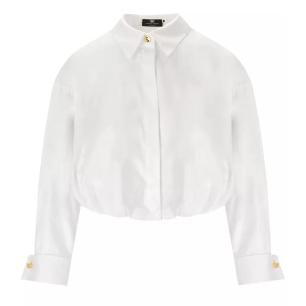 

Футболка poplin crop shirt Elisabetta Franchi, белый