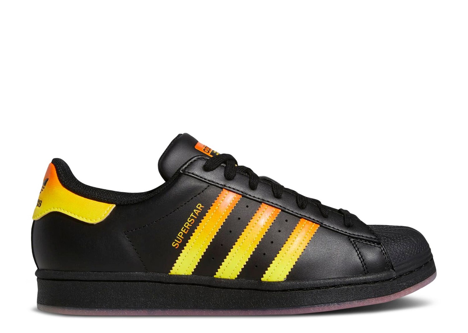 

Кроссовки adidas Superstar 'Black Beam Yellow Gradient', черный, Черный;серый