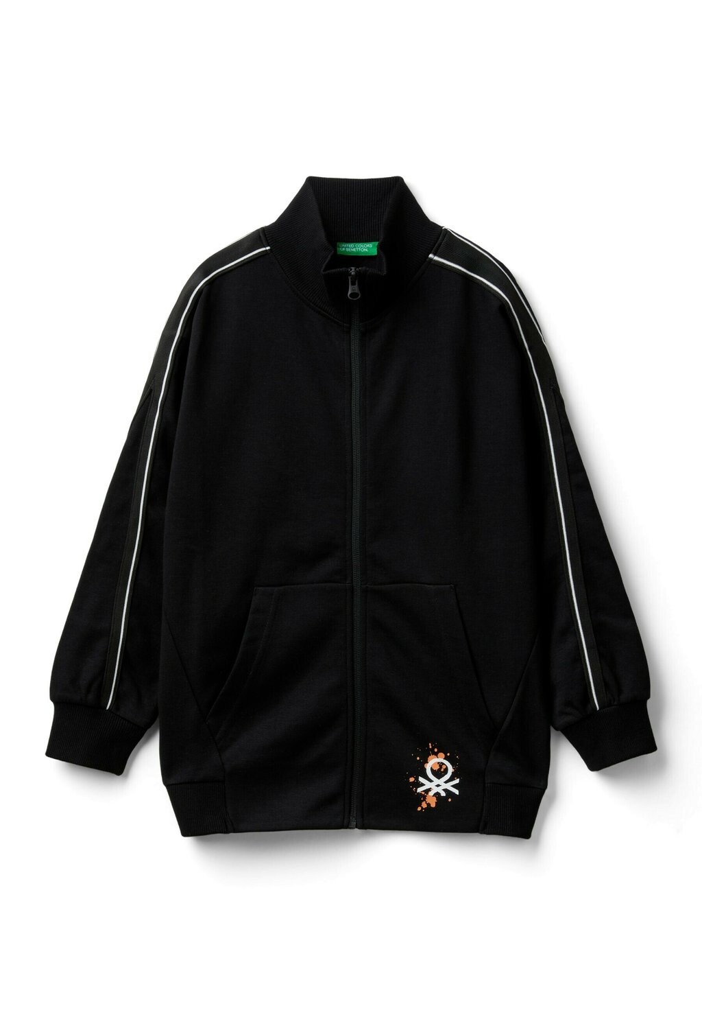 

Толстовка INTERLOCK WITH STAND-UP COLLAR United Colors of Benetton, черный