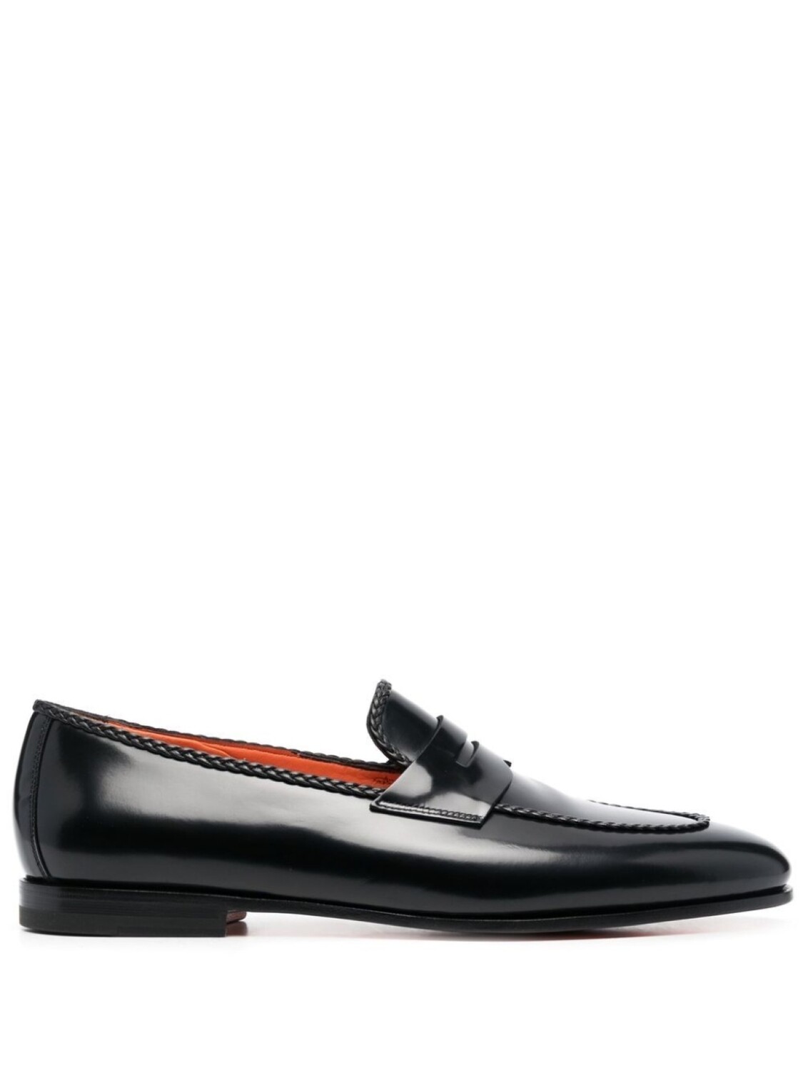 

Лоферы из полированной кожи Santoni, черный