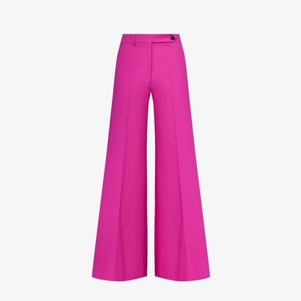 Расклешенные широкие брюки со средней посадкой из эластичной ткани Me And Em, розовый