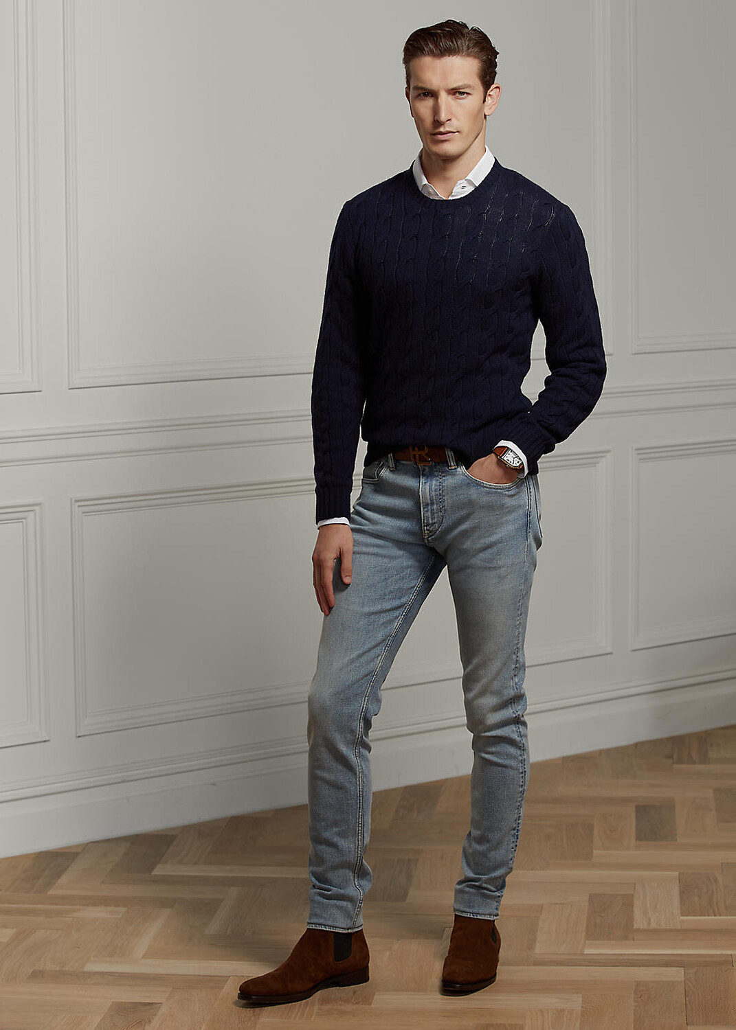 

Выцветшие эластичные джинсы скинни Ralph Lauren