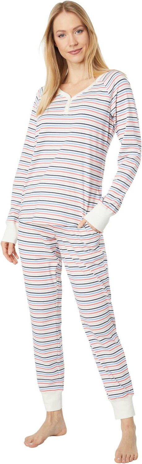 

Супермягкий безусадочный комплект для отдыха в полоску L.L.Bean, цвет Sailcloth Multi Stripe