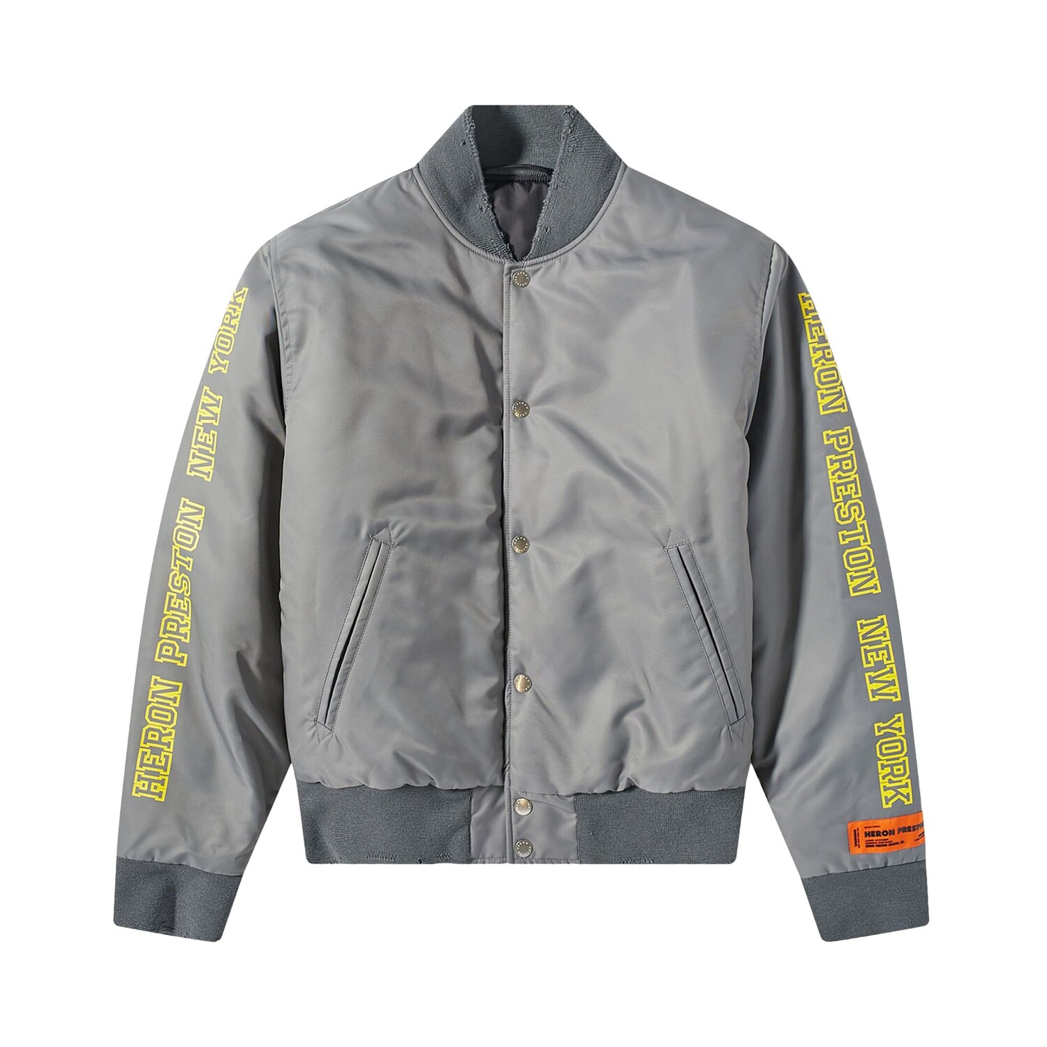 

Нейлоновая университетская куртка Heron Preston Sponsor, цвет Серый