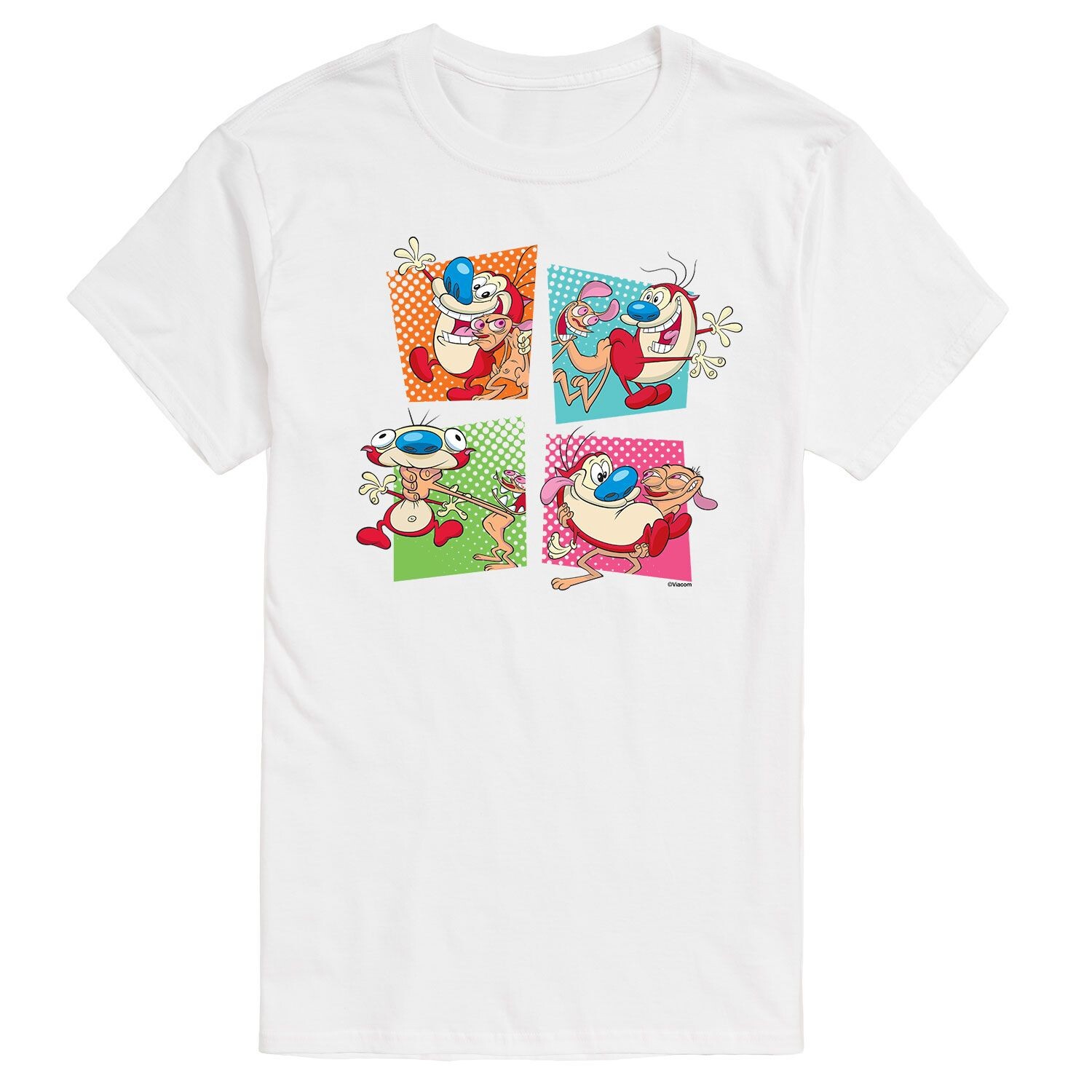 

Мужская футболка Ren & Stimpy с абстрактными рамками Licensed Character