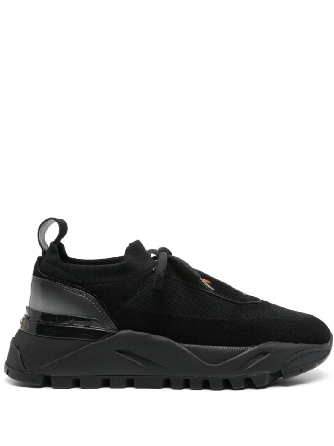 

Santoni кроссовки с сетчатыми вставками, черный