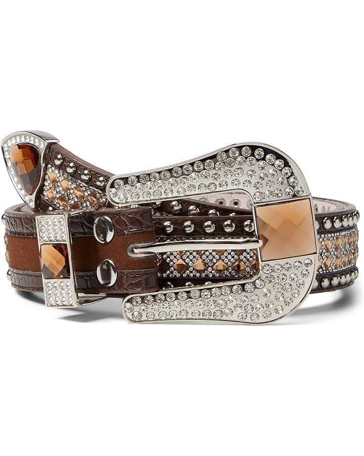 

Ремень M&F Western Angel Ranch Topaz Mesh Bling, коричневый