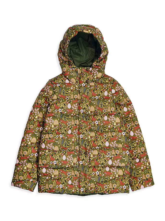 

Стеганое пальто из папоротника для маленьких девочек и девочек Barbour, цвет woodland fox