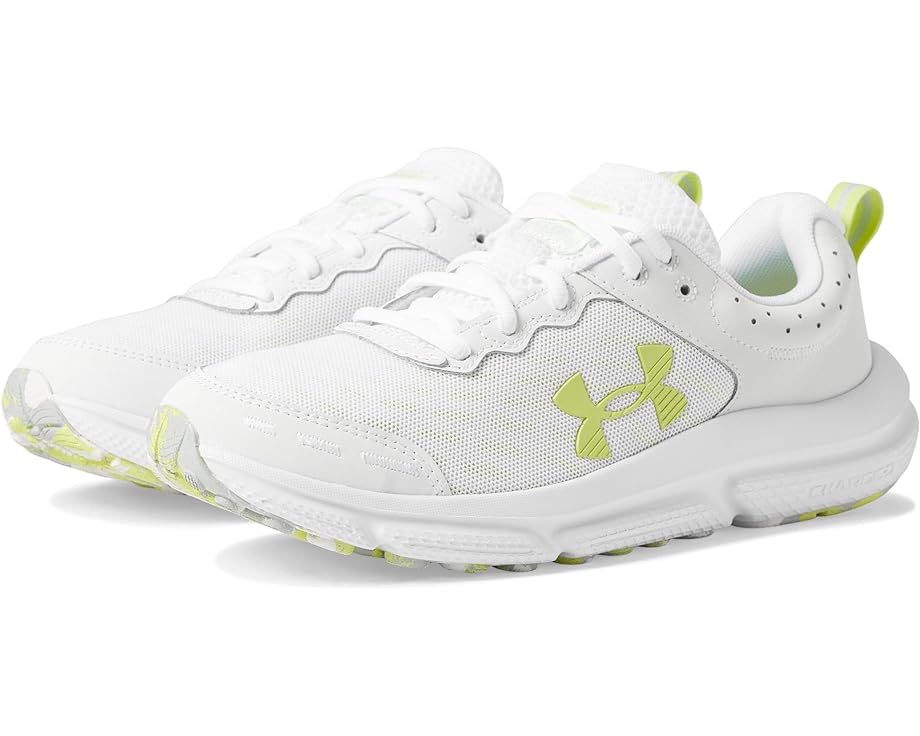 Кроссовки Under Armour Charged Assert 10, цвет White/White/Sonic Yellow