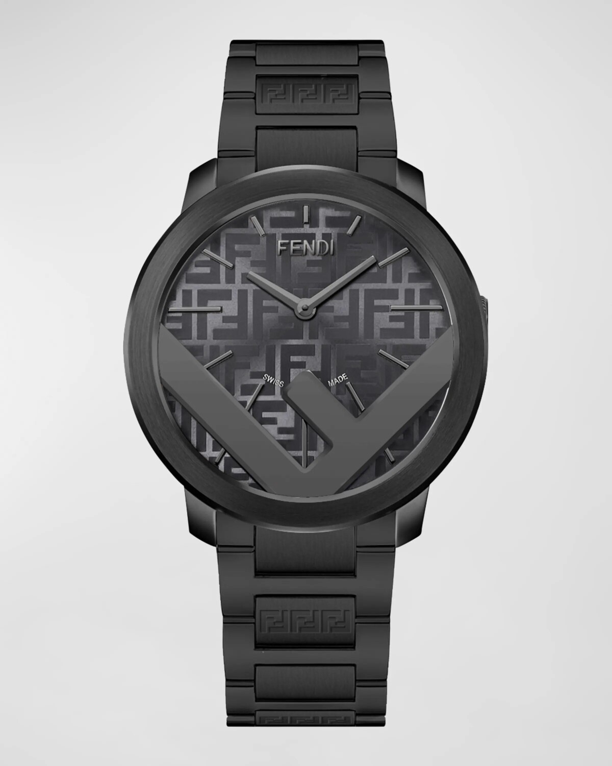 

Мужские часы F Is Fendi с черным браслетом с PVD-покрытием, 41 мм, цвет Nero