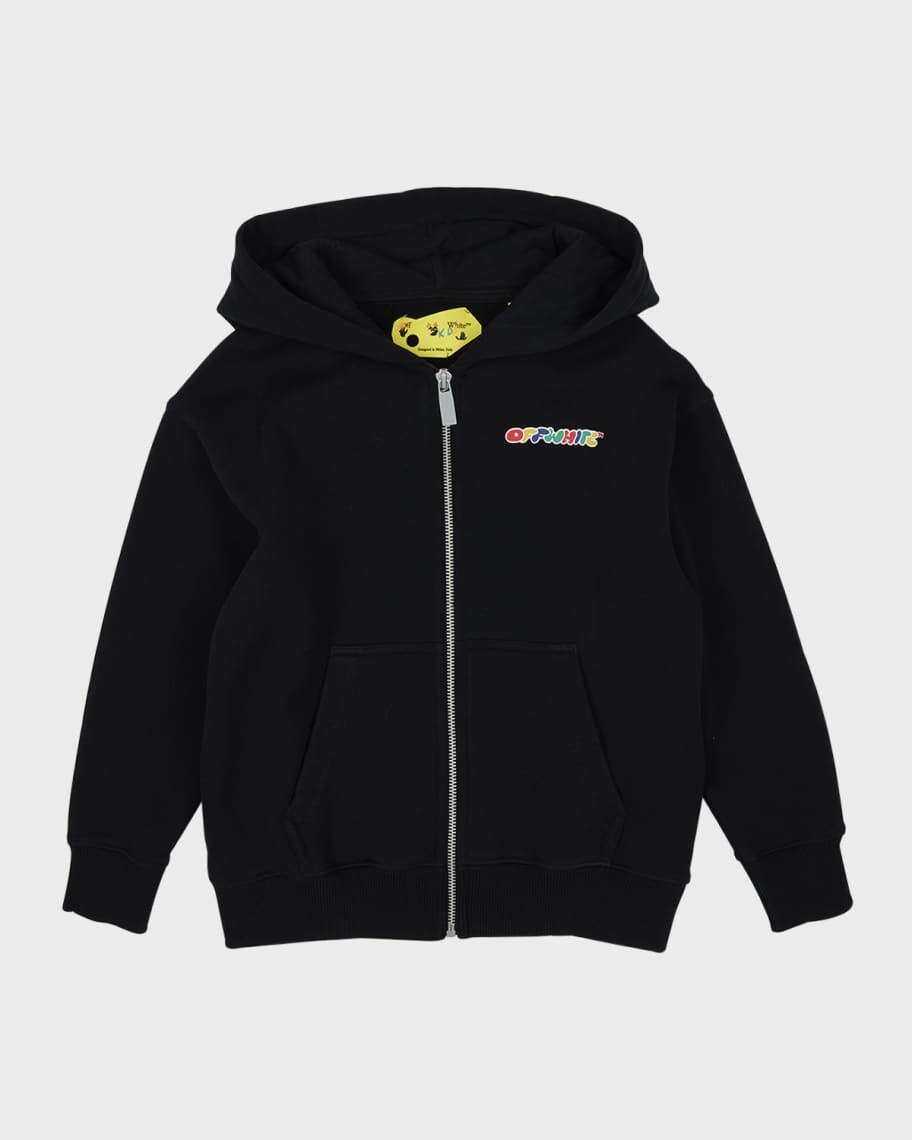 

Худи с короткими буквами и логотипом для мальчиков, размеры 4–12 Off-White