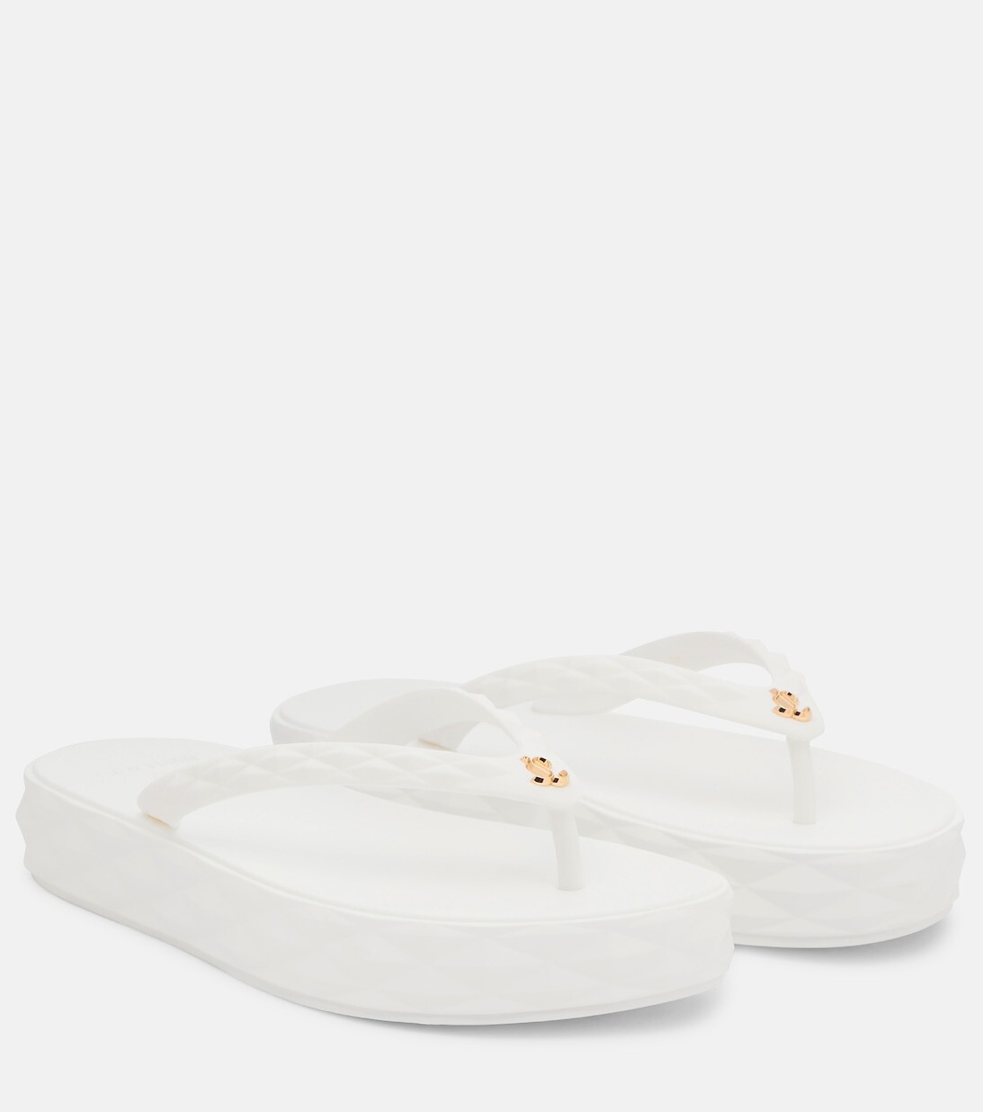 

Босоножки на платформе с логотипом Diamond Jimmy Choo, белый