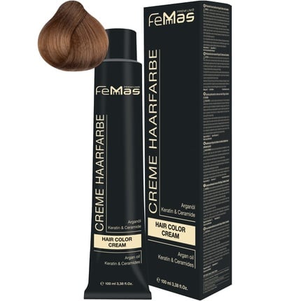 

FemMas Hair Color Light Blonde Gold 8.3 Профессиональная крем-краска для волос с аргановым маслом, кератином и керамидами 100мл