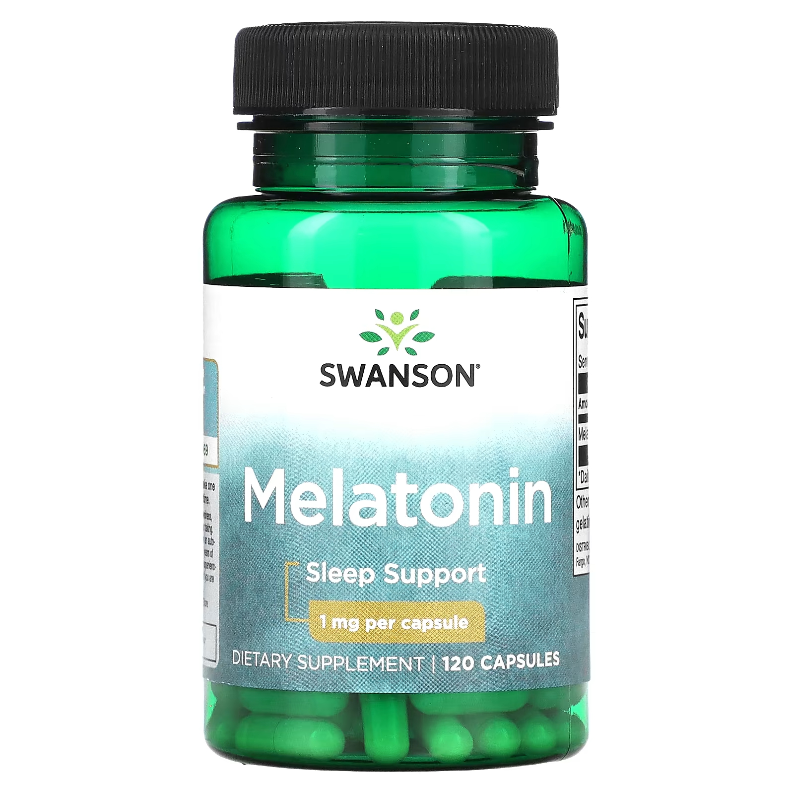 Мелатонин Swanson 1 мг, 120 капсул enzymatic therapy remifemin добавка для спокойного сна 21 таблетка