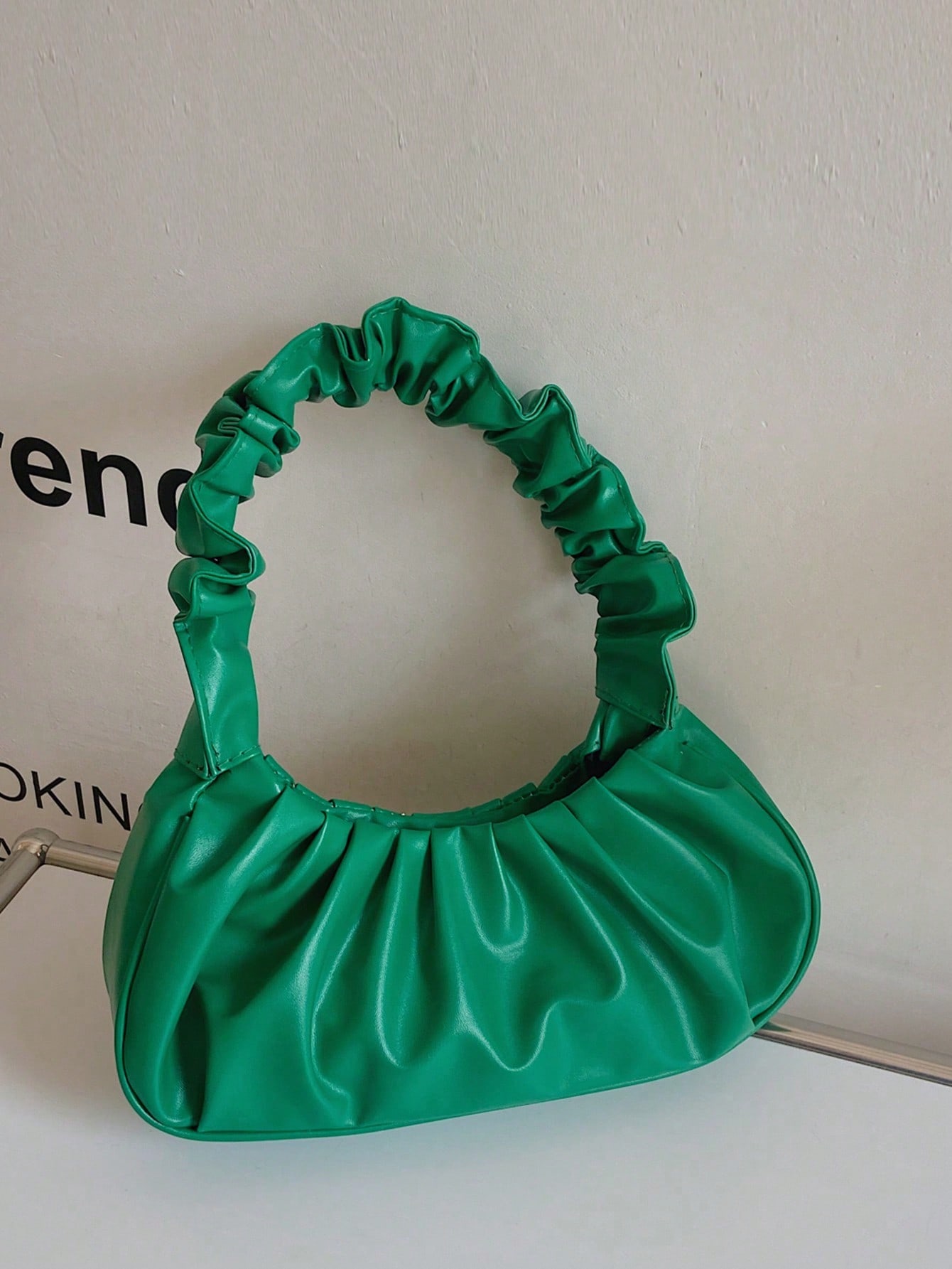 1шт модная и минималистичная женская сумка через плечо в сложенном виде, зеленый