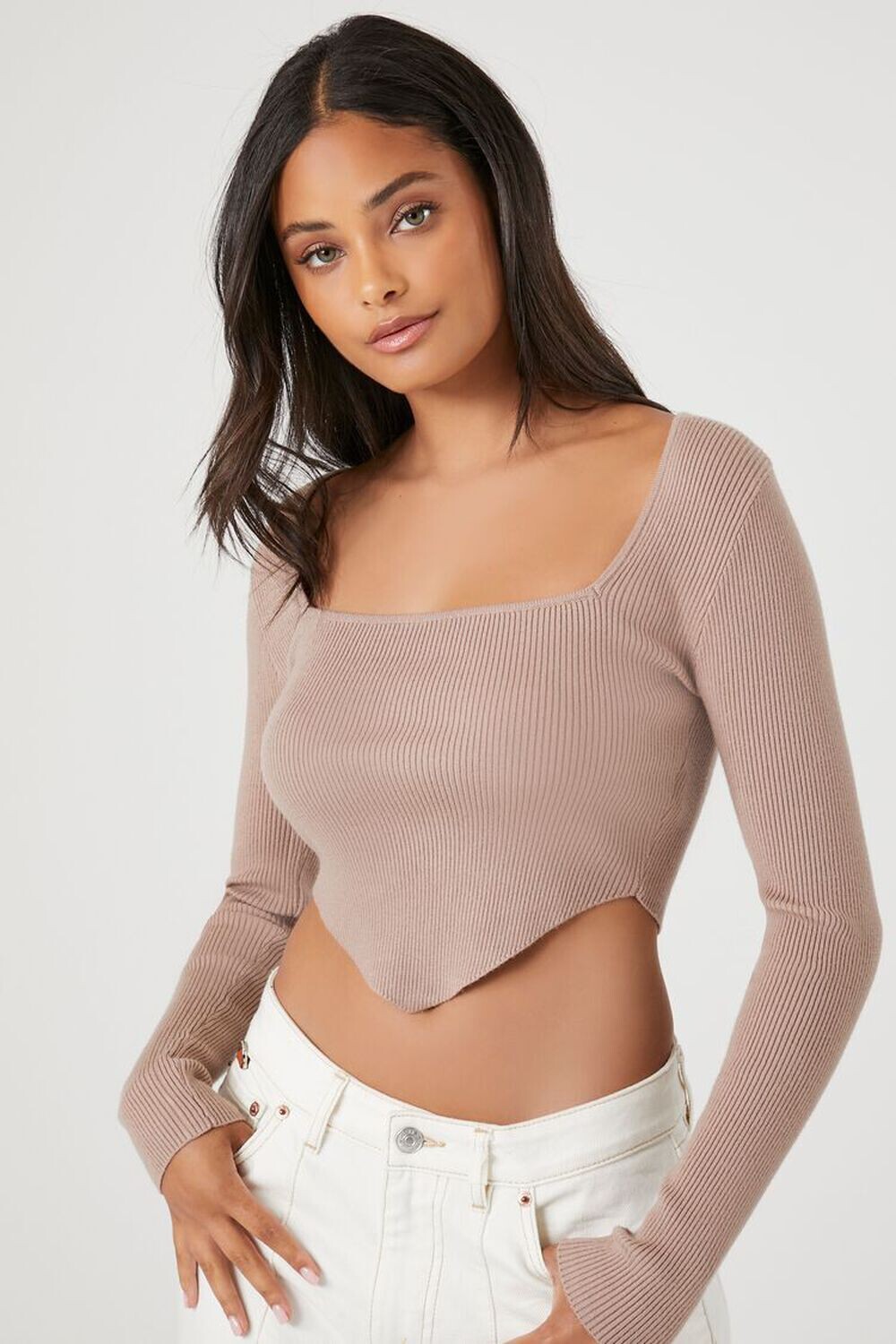

Укороченный свитер рельефной вязки Forever 21
