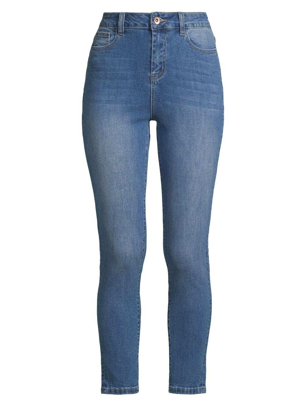 

Эластичные джинсы скинни с высокой посадкой Denim Bay, синий