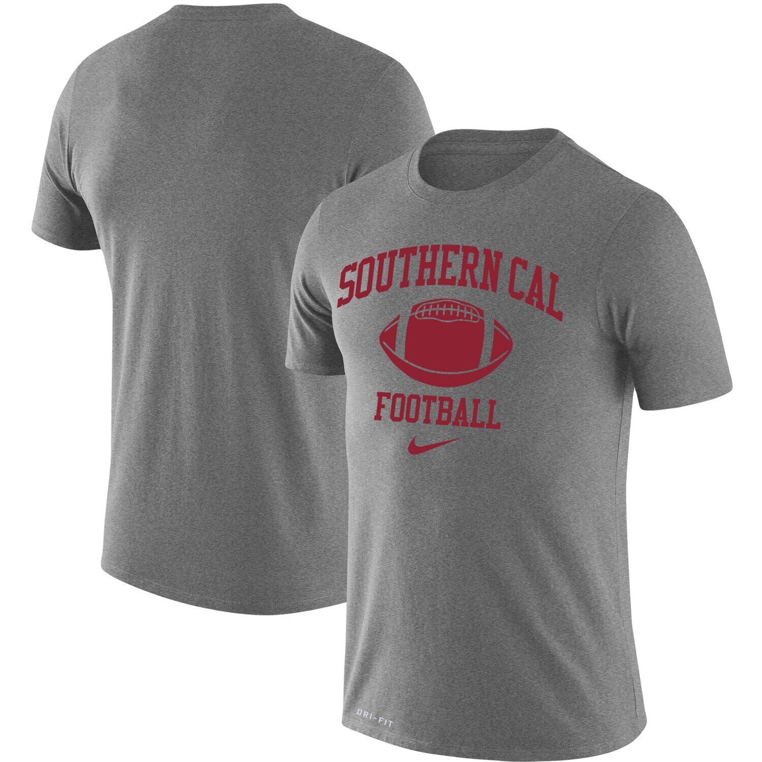

Мужская серая футболка Nike Heathered USC Trojans Retro Football Lockup Legend Performance, Серый