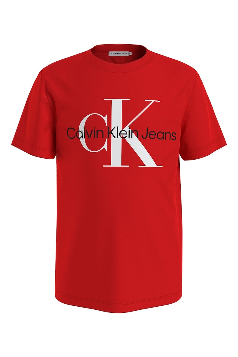 

Хлопковая футболка с логотипом Calvin Klein, красный