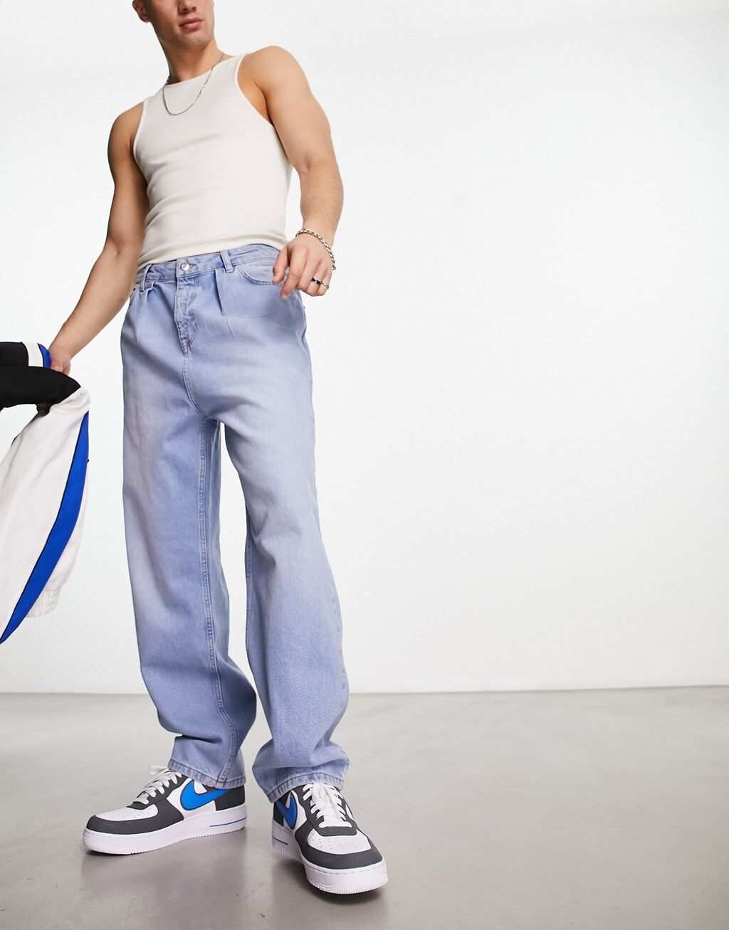 

Голубые джинсы-баллоны ASOS DESIGN