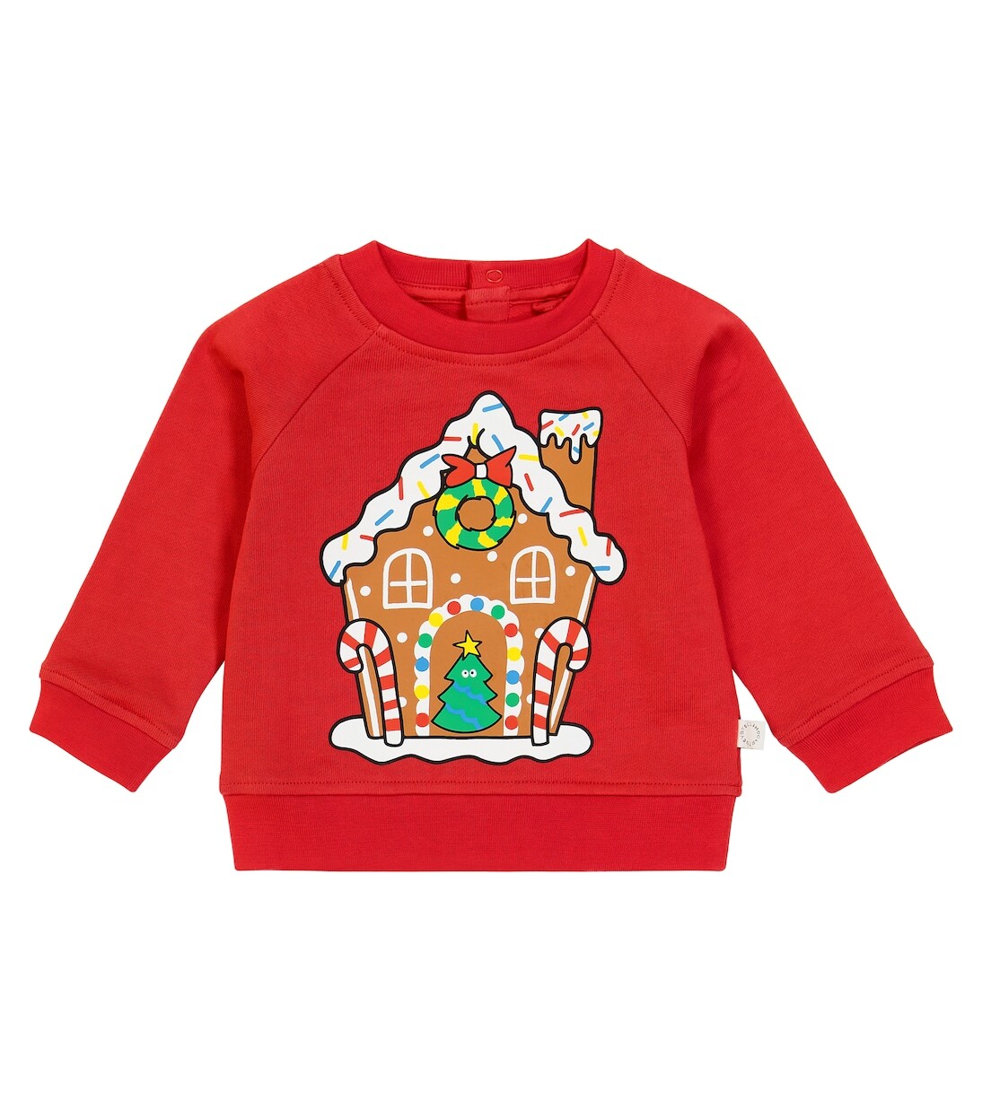 

Толстовка из хлопкового джерси с детским принтом Stella Mccartney Kids, красный