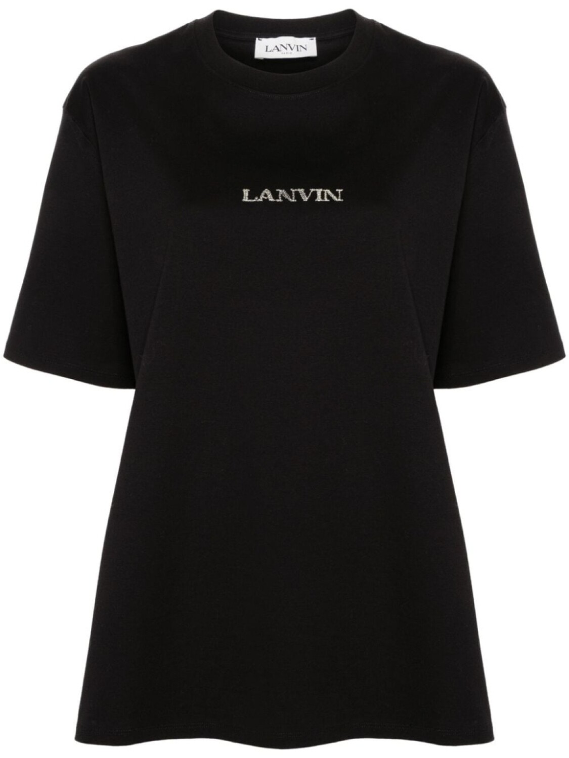 

Lanvin футболка с вышитым логотипом, черный