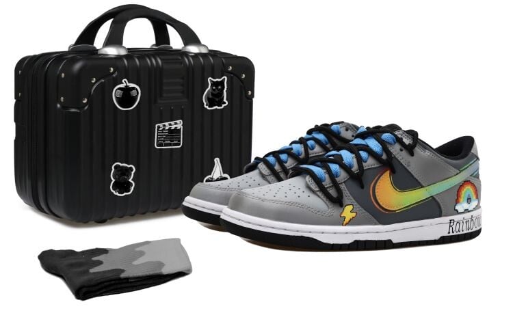 

Кроссовки для скейтбординга Dunk женские с низким верхом, черные/серые Nike