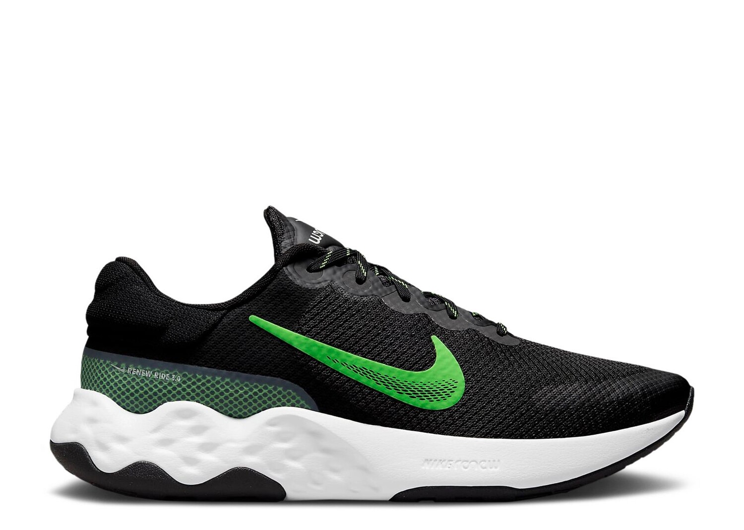 

Кроссовки Nike Renew Ride 3 'Black Green Strike', черный