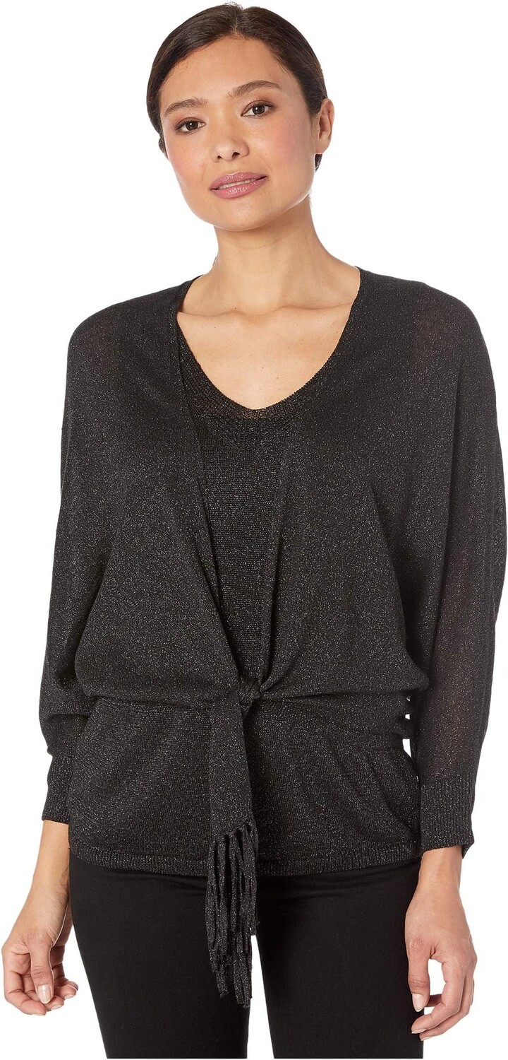 

Свитер Gleaming Tie Cardigan NIC+ZOE, цвет Black Onyx