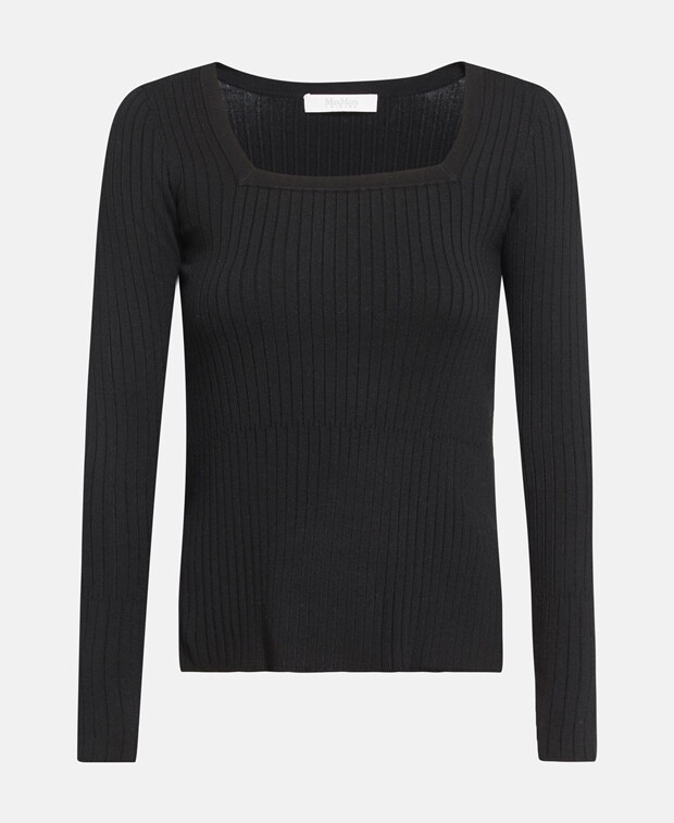 

Топ с длинными рукавами Max Mara Leisure, черный