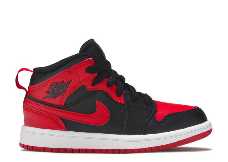 

Кроссовки AIR JORDAN 1 MID PS 'BANNED', черный