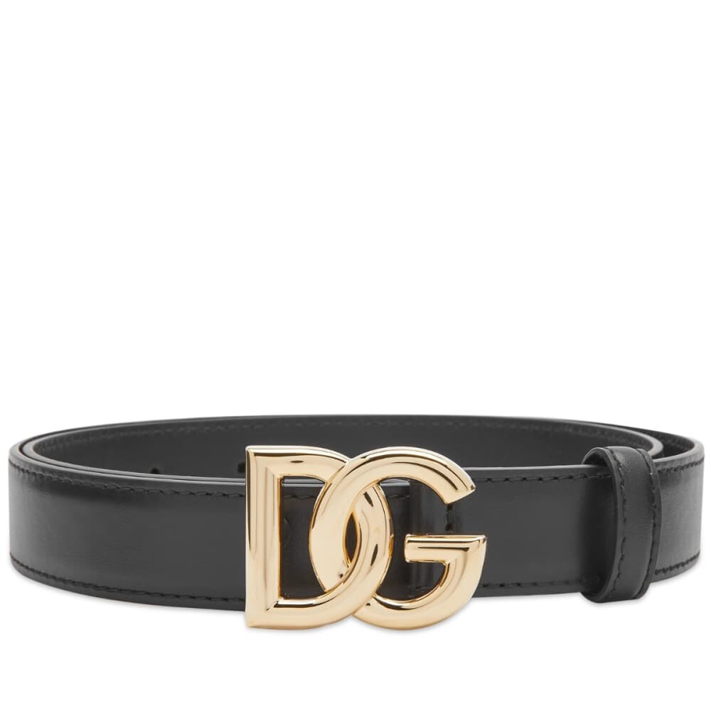 

Узкий ремень с логотипом Dolce & Gabbana, черный
