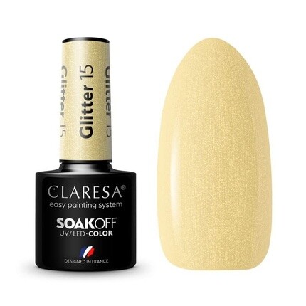 

Лак для ногтей Claresa Glitter UV 5 мл — упаковка из 15 шт.