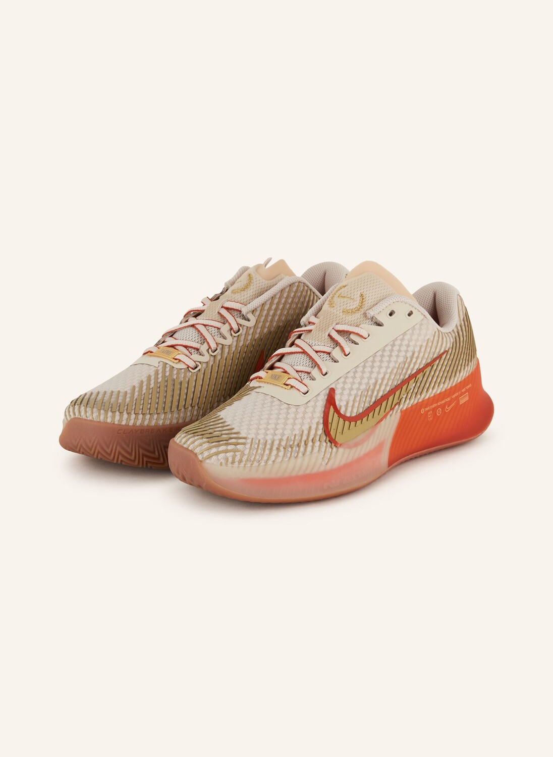 

Теннисные кроссовки nikecourt air zoom vapor 11 premium Nike, цвет HELLBRAUN/ORANGE