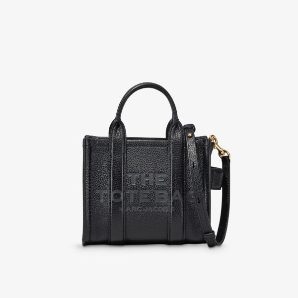Кожаная мини-сумка-тоут Marc Jacobs, черный