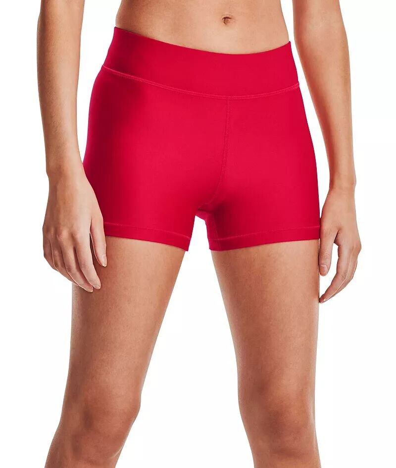 

Женские шорты Under Armour HeatGear со средней посадкой 3 дюйма, красный/черный