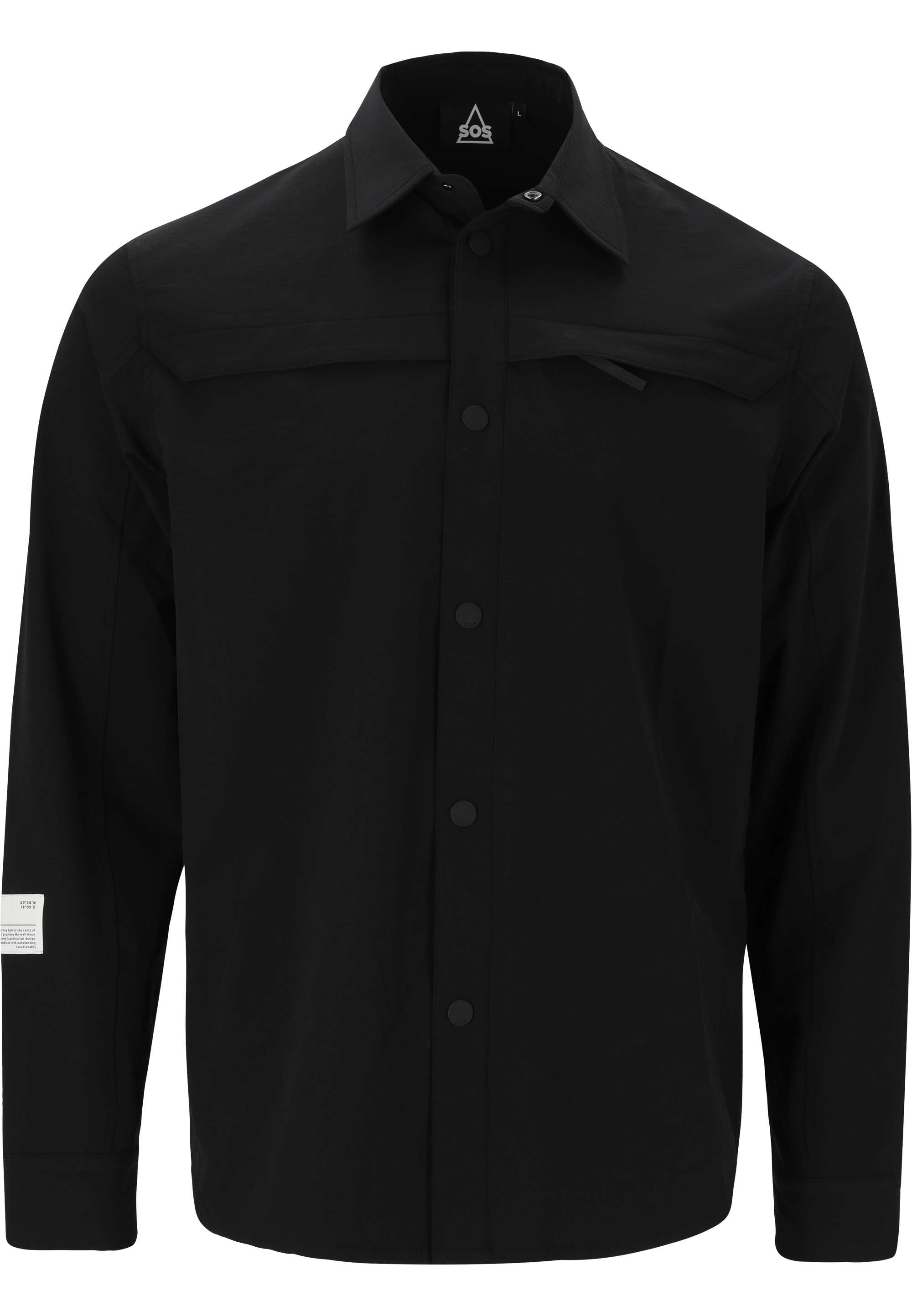 Рубашка SOS Komodo, цвет 1001 Black поло sos monviso цвет 1001 black