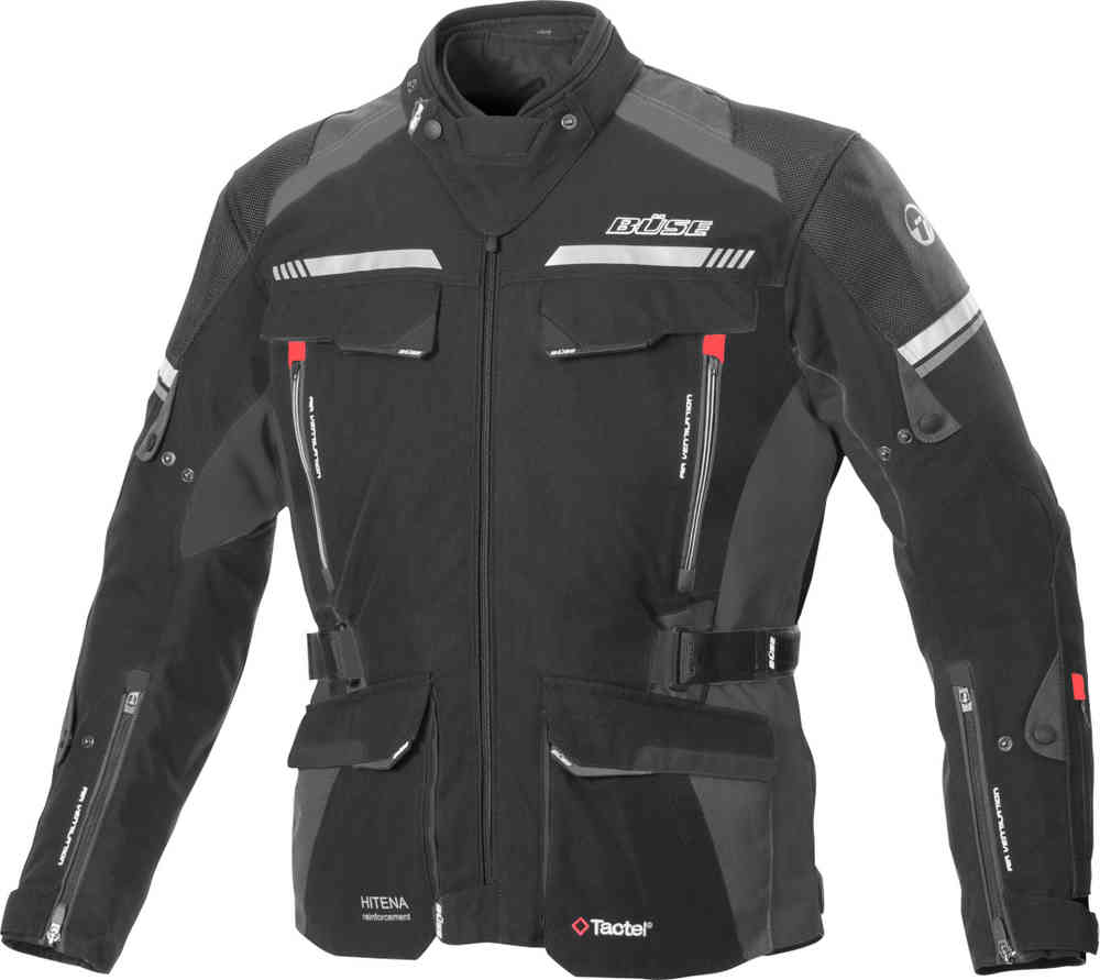 Мотоциклетная текстильная куртка Highland 2 Büse, черный/серый