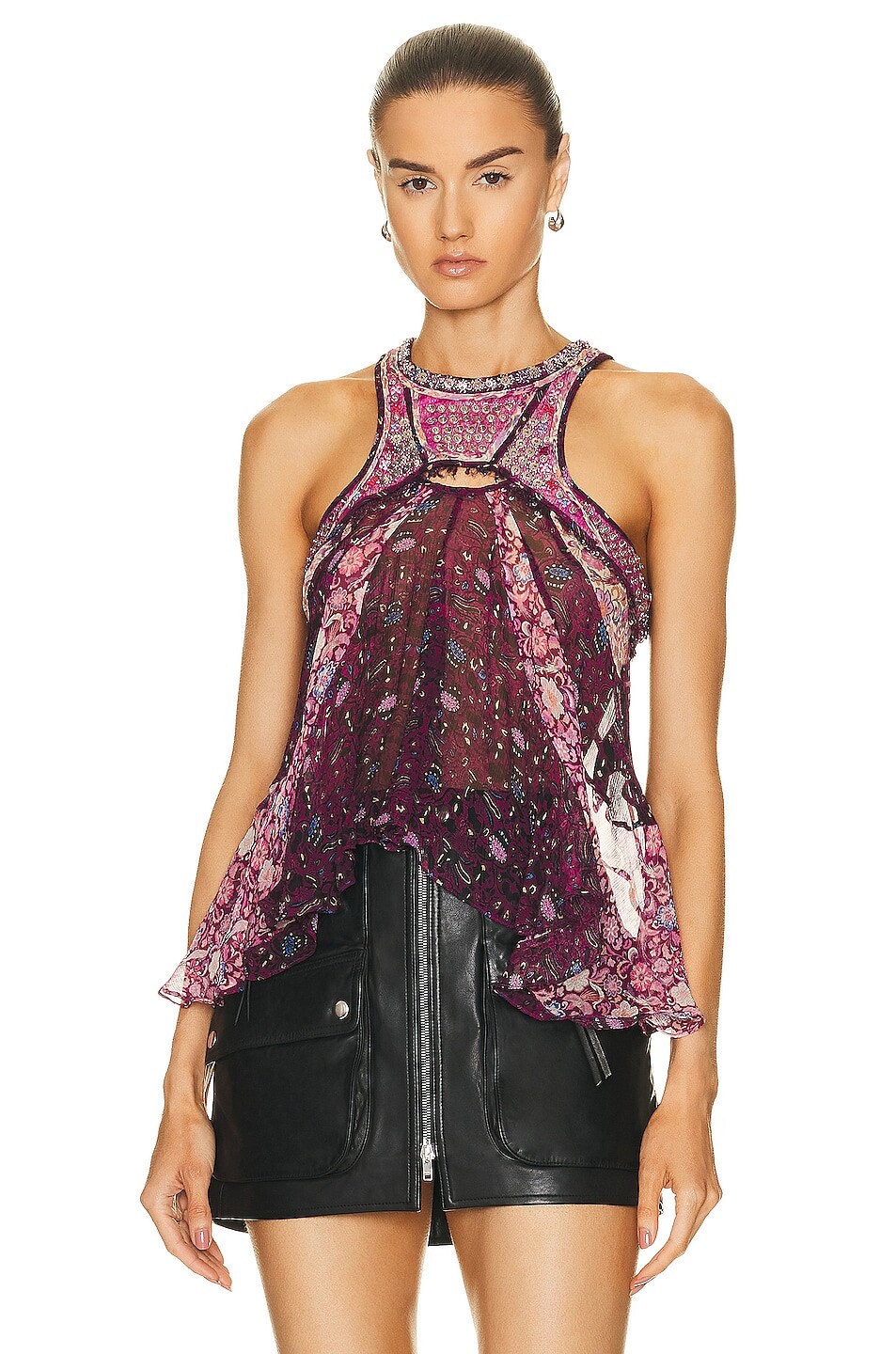 

Топ Isabel Marant Onyle, фуксия