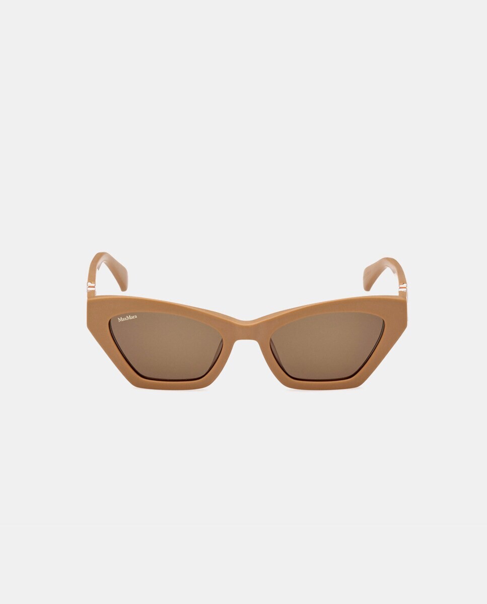 

Розовые женские солнцезащитные очки «кошачий глаз» из ацетата Max Mara, розовый