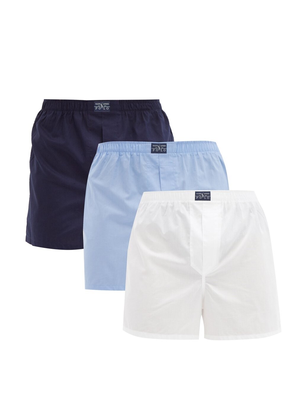 

Комплект из трех хлопковых боксеров. Polo Ralph Lauren, светло-синий