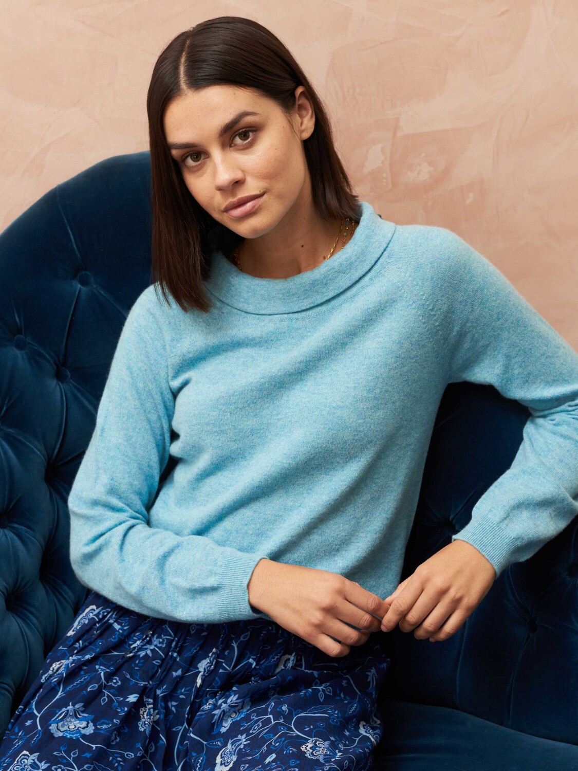 

Джемпер Brora Cashmere Hepburn, аквамарин
