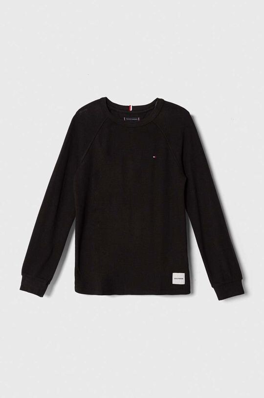 

Хлопковая рубашка с длинными рукавами для мальчиков и девочек Tommy Hilfiger, черный
