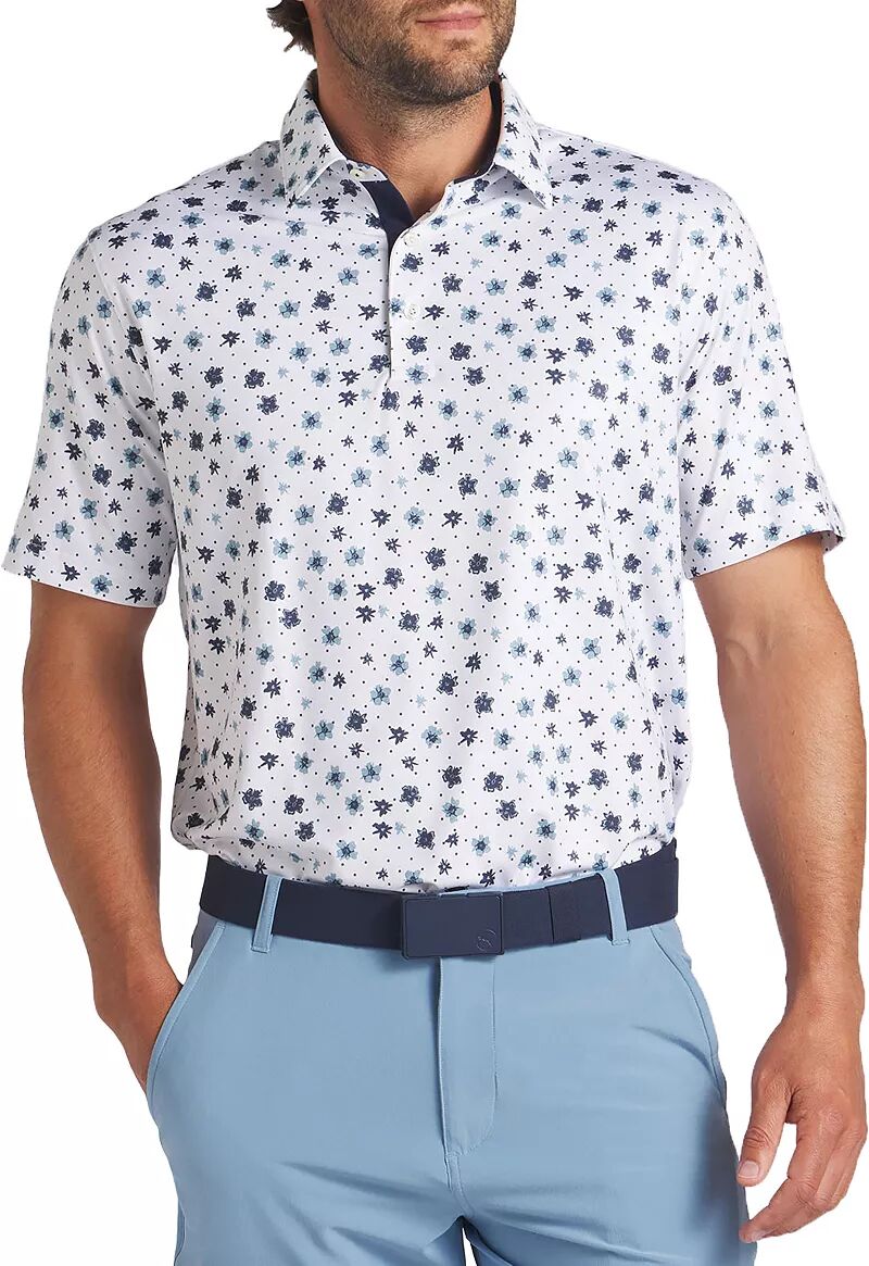 Мужская футболка-поло для гольфа с цветочным принтом Puma CLOUDSPUN