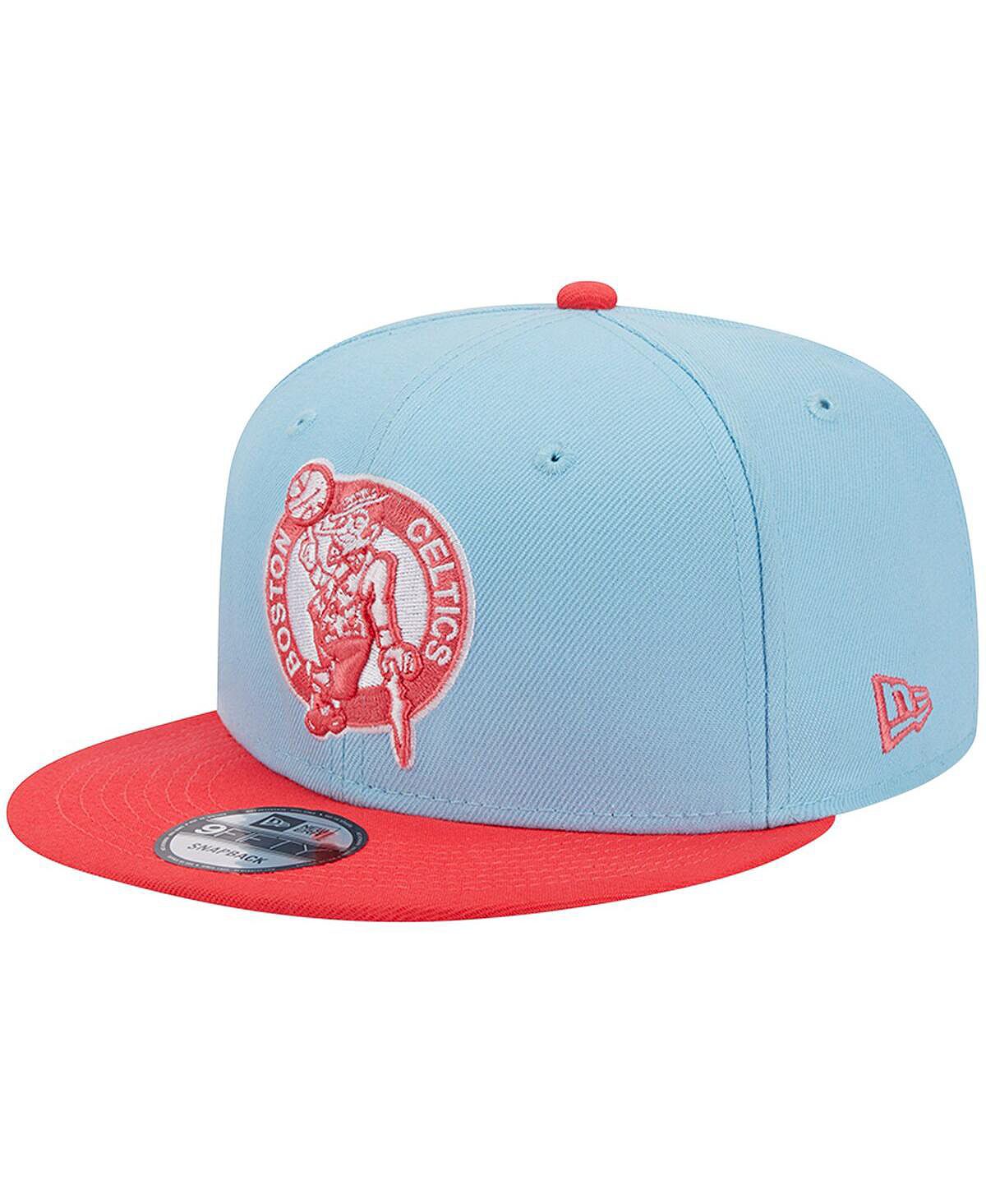 Мужская пудрово-синяя и красная кепка Boston Celtics 2-Tone Color Pack 9FIFTY Snapback Hat New Era