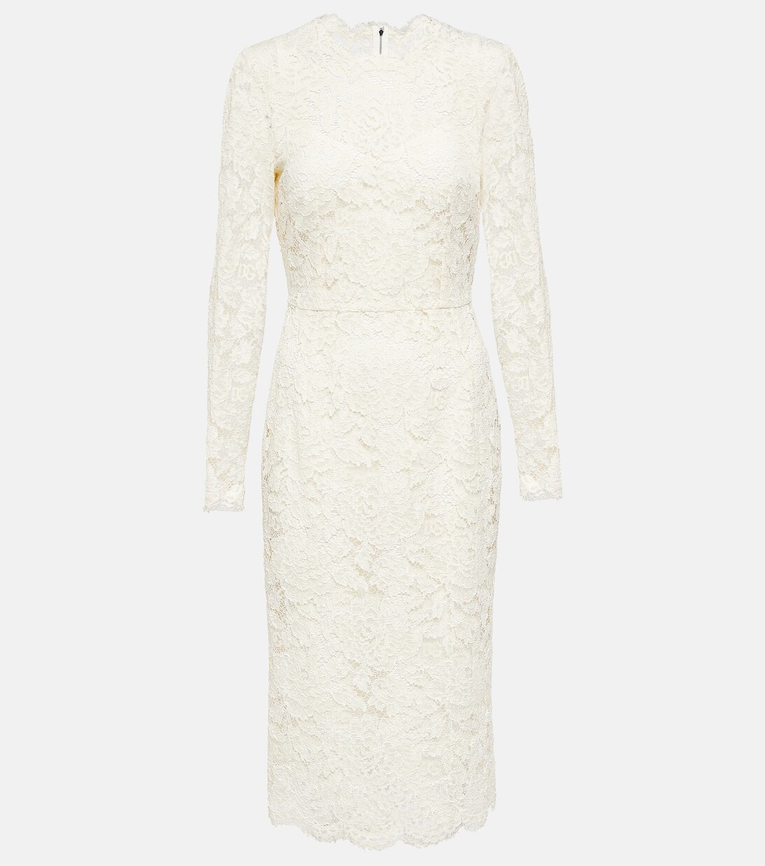

Кружевное платье миди DOLCE&GABBANA, белый
