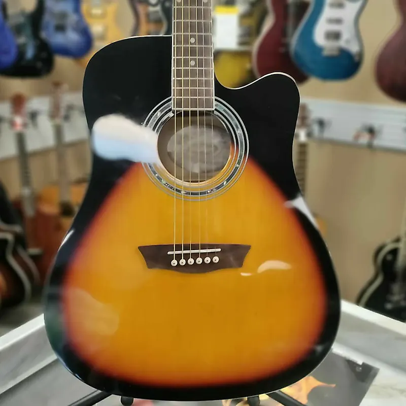 

Акустическая гитара Washburn WA90CEVSA Dreadnought Acoustic-Electric Guitar Vintage Tobacco Sunburst